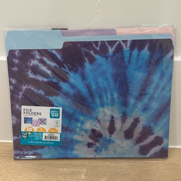 Pen+Gear Acrylic 3-Piece Organization Set & Tie Dye File Folders, 6 Count Bundle - Picture 3 of 15